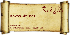 Kavas Ábel névjegykártya